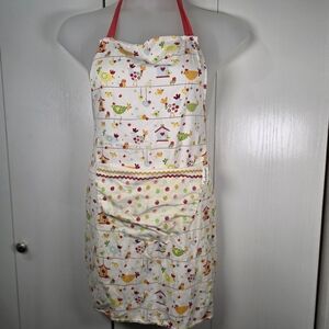 Cooksmart England Cotton Apron Farmyard Hens Chickens Birds Cottagecore Kitchen